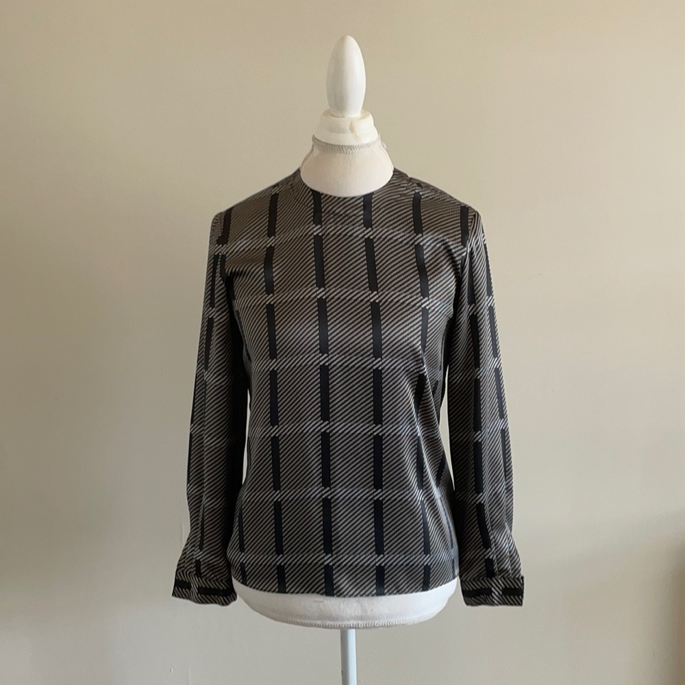Kasper for A.S.L Black and White Blouse